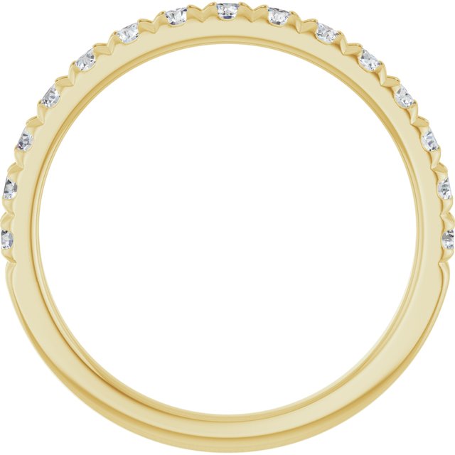 14K Yellow 1/2 CTW Lab-Grown Diamond French-Set Anniversary Band