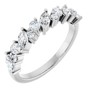 Platinum 3/4 CTW Lab-Grown Diamond Anniversary Band