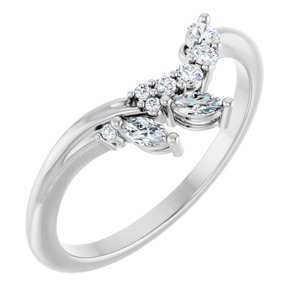 Platinum 1/5 CTW Lab-Grown Diamond Contour Band