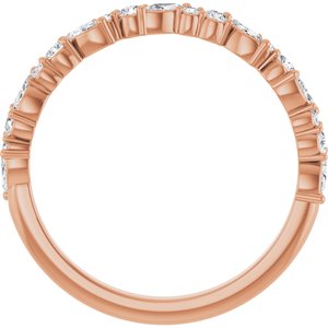 14K Rose 3/8 CTW Lab-Grown Diamond Anniversary Band