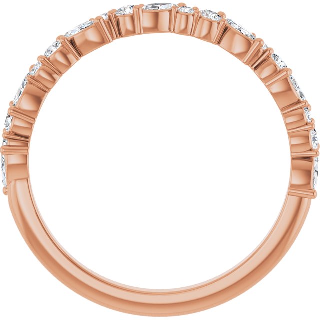14K Rose 3/8 CTW Lab-Grown Diamond Anniversary Band