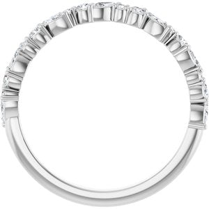 Platinum 3/8 CTW Lab-Grown Diamond Anniversary Band