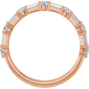 14K Rose 5/8 CTW Lab-Grown Diamond  Anniversary Band