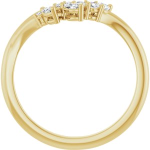 14K Yellow 1/5 CTW Lab-Grown Diamond Contour Band