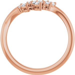 14K Rose 1/5 CTW Lab-Grown Diamond Contour Band