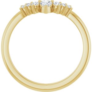 14K Yellow 1/4 CTW Lab-Grown Diamond Contour Band