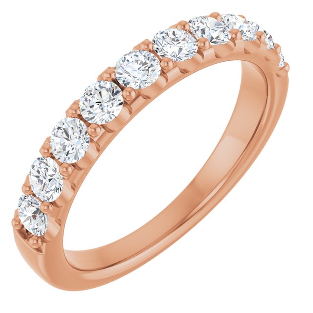 14K Rose 3/4 CTW Lab-Grown Diamond Anniversary Band
