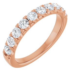 14K Rose 3/4 CTW Lab-Grown Diamond Anniversary Band