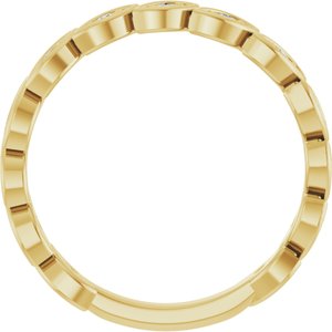 14K Yellow 1/5 CTW Lab-Grown Diamond Anniversary Band