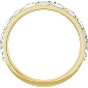 14K Yellow 7/8 CTW Lab-Grown Diamond Double Row Anniversary Band
