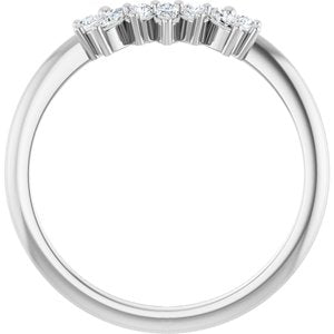Platinum 1/6 CTW Lab-Grown Diamond Contour Band