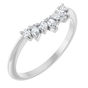 Platinum 1/6 CTW Lab-Grown Diamond Contour Band