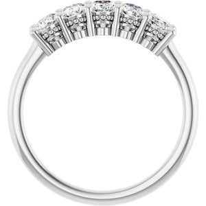 Platinum 9/10 CTW Lab-Grown Diamond Anniversary Band