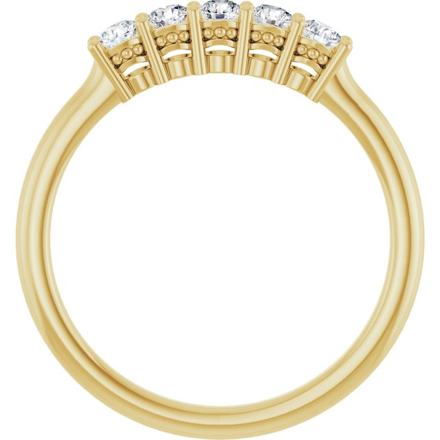 14K Yellow 1/3 CTW Lab-Grown Diamond  Anniversary Band