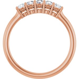 14K Rose 1/3 CTW Lab-Grown Diamond  Anniversary Band