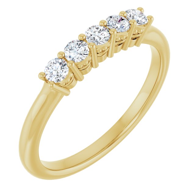 14K Yellow 1/3 CTW Lab-Grown Diamond  Anniversary Band