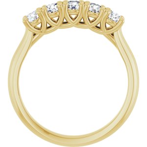 14K Yellow 5/8 CTW Lab-Grown Diamond Anniversary Band