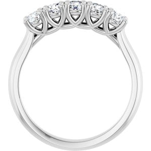 Platinum 5/8 CTW Lab-Grown Diamond Anniversary Band
