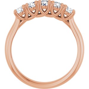 14K Rose 5/8 CTW Lab-Grown Diamond Anniversary Band