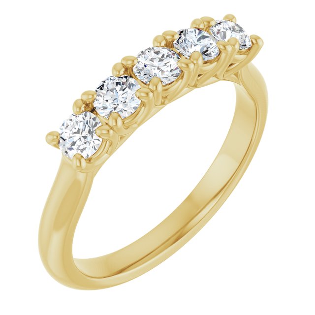 14K Yellow 5/8 CTW Lab-Grown Diamond Anniversary Band