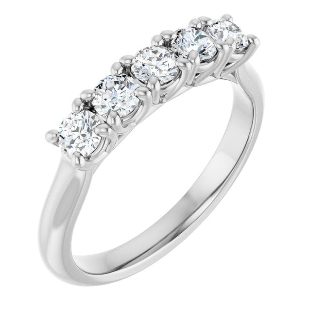 Platinum 5/8 CTW Lab-Grown Diamond Anniversary Band