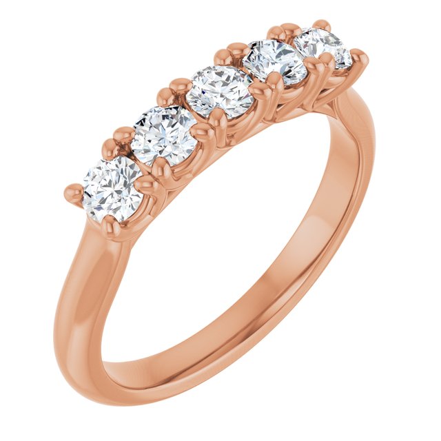 14K Rose 5/8 CTW Lab-Grown Diamond Anniversary Band