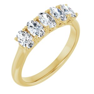 14K Yellow 1 CTW Lab-Grown Diamond Anniversary Band