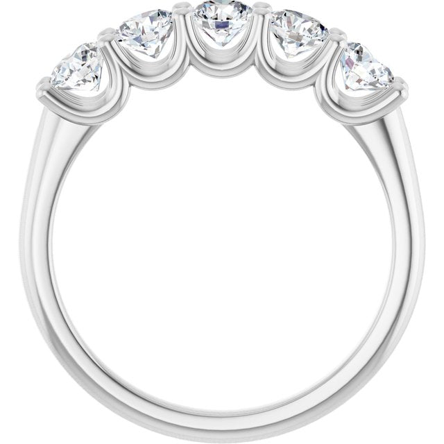 Platinum 1 CTW Lab-Grown Diamond Anniversary Band