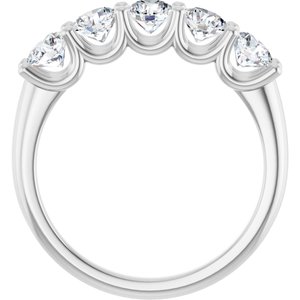 14K White 1 1/3 CTW Lab-Grown Diamond Anniversary Band