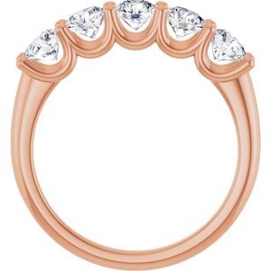 14K Rose 1 1/3 CTW Lab-Grown Diamond Anniversary Band