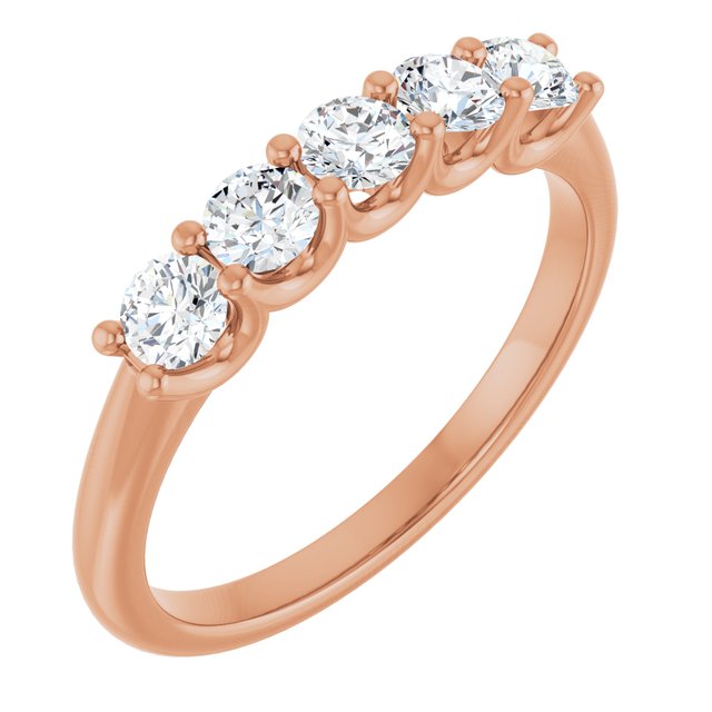 14K Rose 5/8 CTW Lab-Grown Diamond Anniversary Band