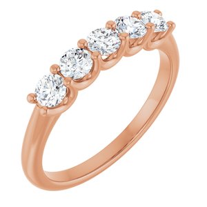 14K Rose 5/8 CTW Lab-Grown Diamond Anniversary Band