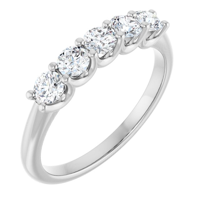 Platinum 5/8 CTW Lab-Grown Diamond Anniversary Band