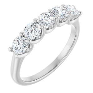 Platinum 1 CTW Lab-Grown Diamond Anniversary Band