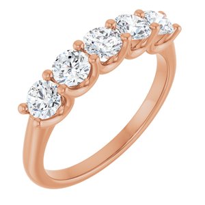 14K Rose 1 CTW Lab-Grown Diamond Anniversary Band