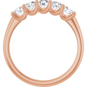 14K Rose 5/8 CTW Lab-Grown Diamond Anniversary Band