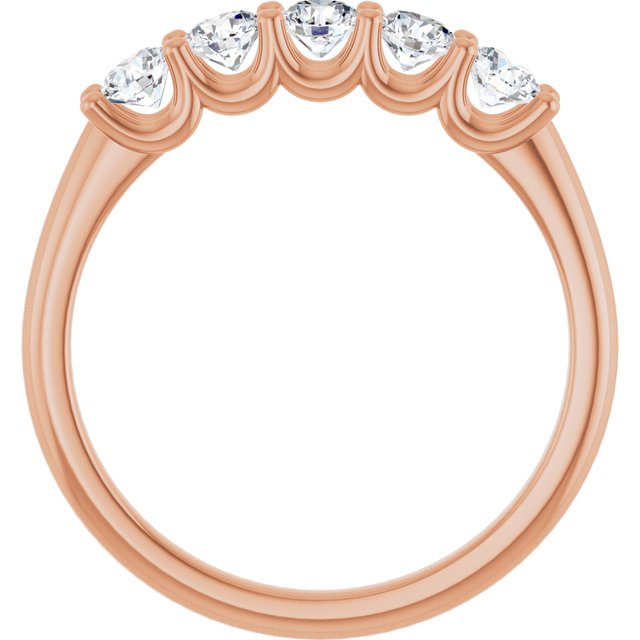 14K Rose 5/8 CTW Lab-Grown Diamond Anniversary Band