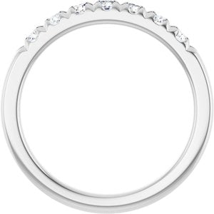 14K White 3/8 CTW Lab-Grown Diamond Anniversary Band