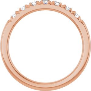 14K Rose 3/8 CTW Lab-Grown Diamond Anniversary Band