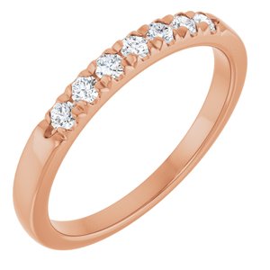 14K Rose 1/5 CTW Lab-Grown Diamond Anniversary Band