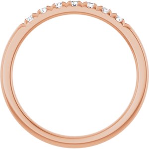 14K Rose 1/5 CTW Lab-Grown Diamond Anniversary Band