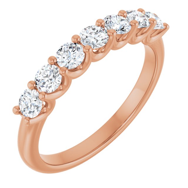 14K Rose 5/8 CTW Lab-Grown Diamond Anniversary Band
