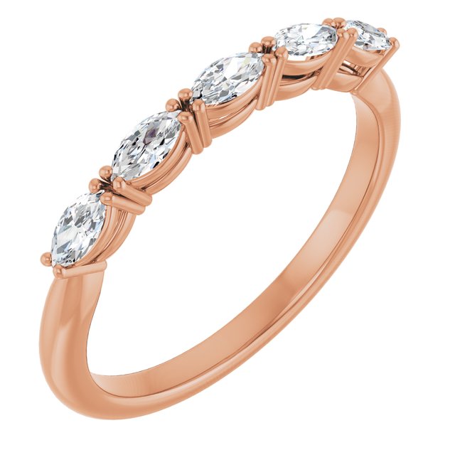 14K Rose 1/3 CTW Lab-Grown Diamond Anniversary Band