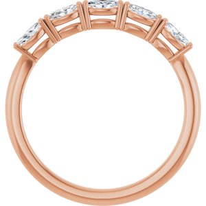 14K Rose 1/3 CTW Lab-Grown Diamond Anniversary Band