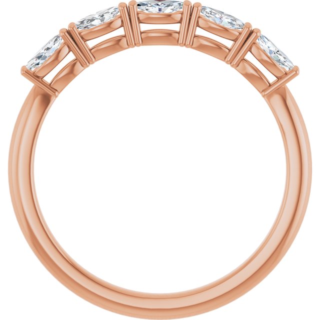 14K Rose 1/3 CTW Lab-Grown Diamond Anniversary Band