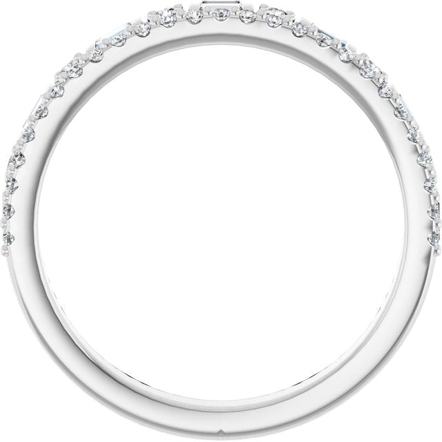 Platinum 1/2 CTW Lab-Grown Diamond Anniversary Band