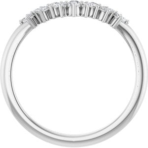 Platinum 1/6 CTW Lab-Grown Diamond Contour Band