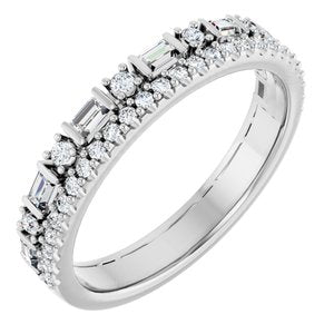 Platinum 1/2 CTW Lab-Grown Diamond Anniversary Band