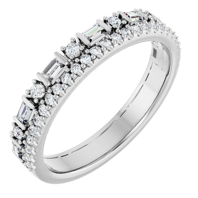 Platinum 1/2 CTW Lab-Grown Diamond Anniversary Band