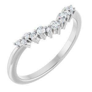 Platinum 1/6 CTW Lab-Grown Diamond Contour Band